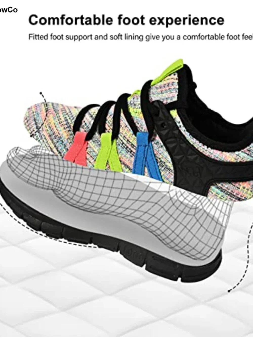 Women's Slip-On Walking Running Tennis Shoes - Lightweight Mesh Athletic